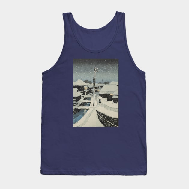 Evening Snow at Terashima Village by Hasui Kawase Tank Top by uncommontee